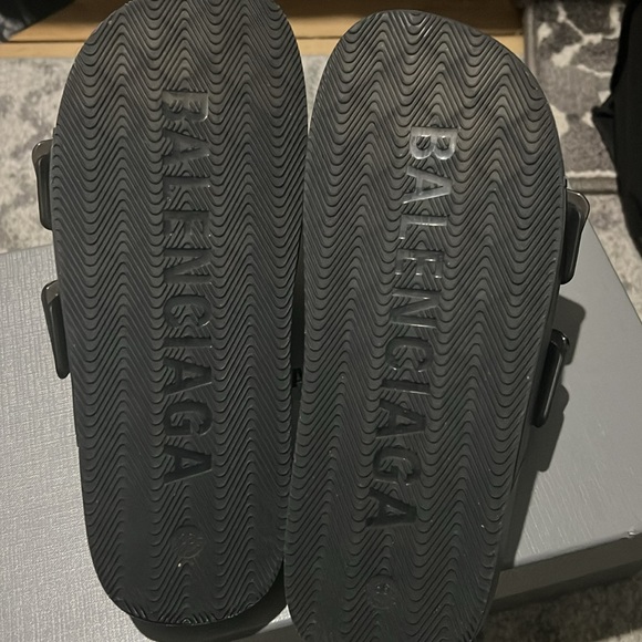 Balenciaga Birkenstock rubber sandals black 36 6 - Picture 2 of 3